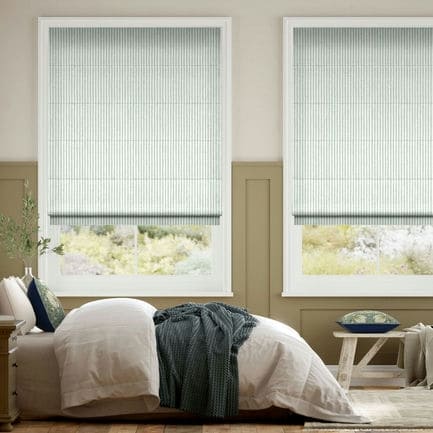 Striped Roman Shades