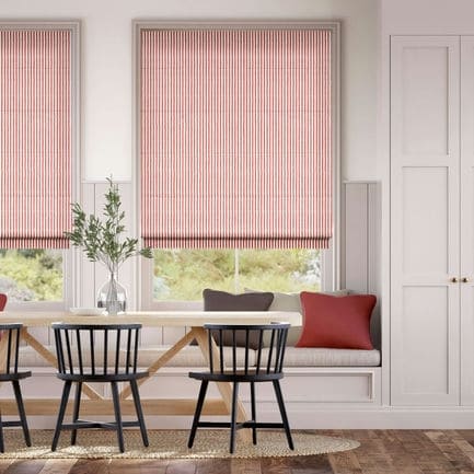 Striped Roman Shades