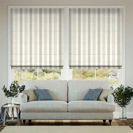 Striped Roman Shades