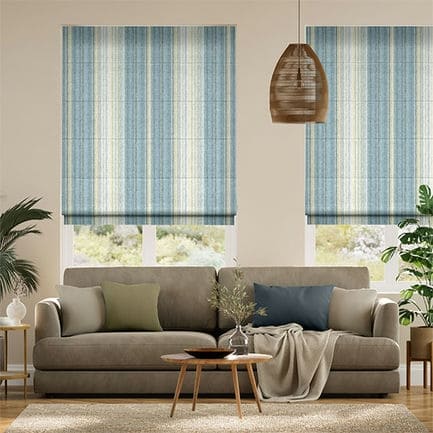 Striped Roman Shades