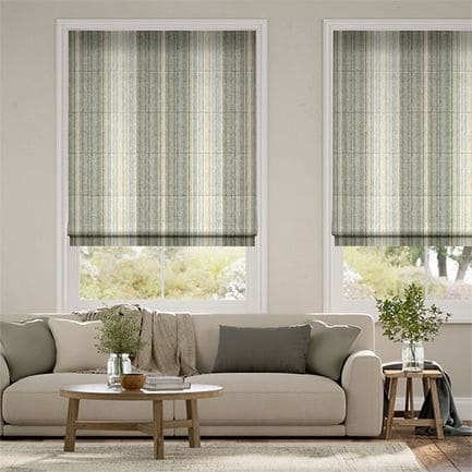Striped Roman Shades