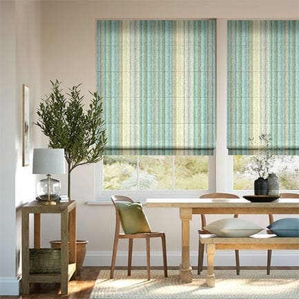 Striped Roman Shades