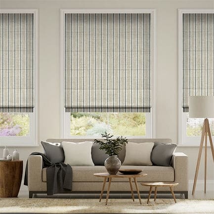Striped Roman Shades