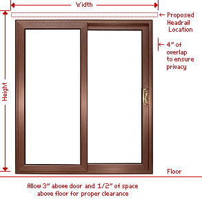 Patio Door Mount for Panel Track Blinds